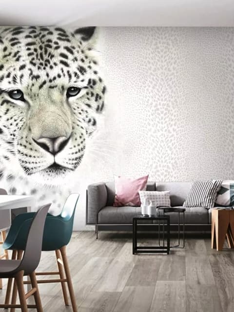 3D-Look Monochrome Tiger Fototapete