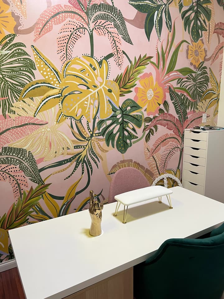 Watercolor Colorful Summer Tropical Leaf Wallpaper Mural