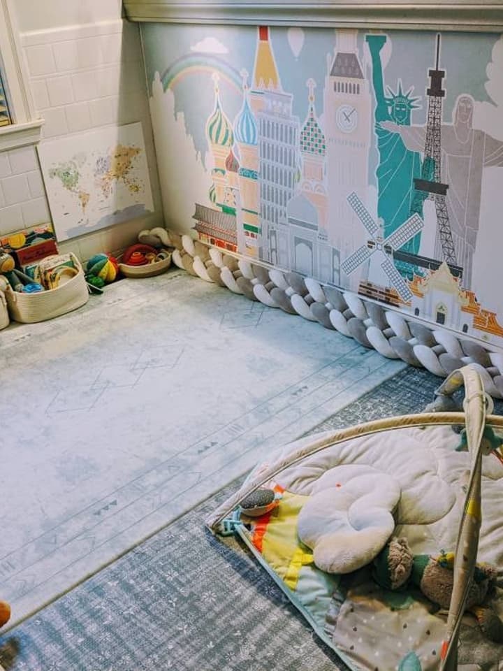 Kids Landmark Buildings Wallpaper Mural