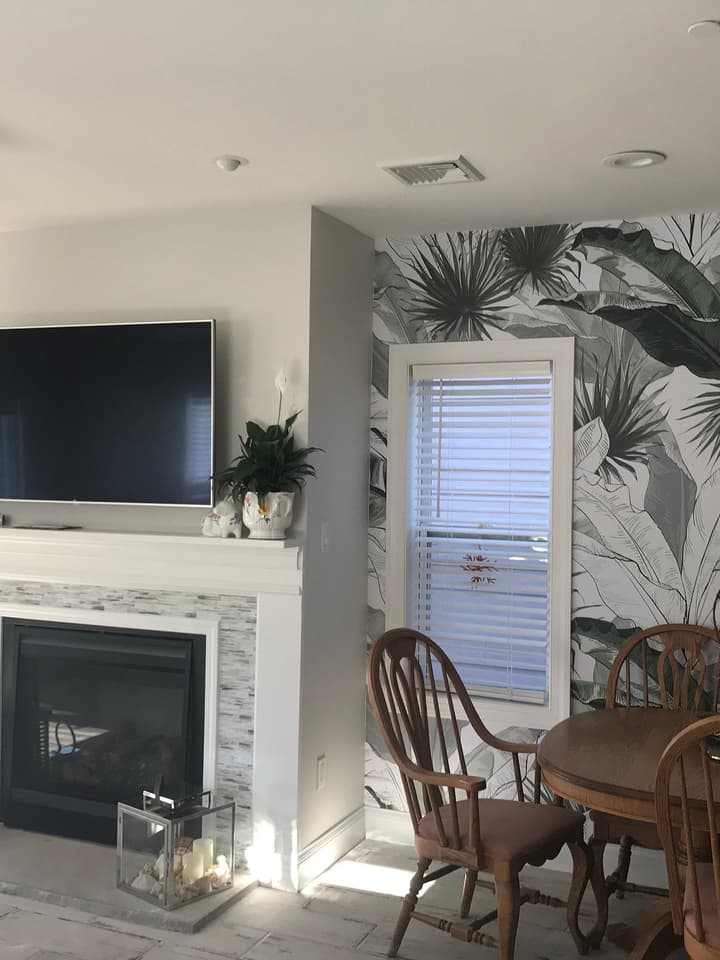 Charcoal Banana Leaf Wallpaper Wallpaper Mural