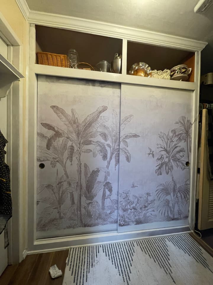 Monochrome Antique Jungle Landscape Wallpaper Mural