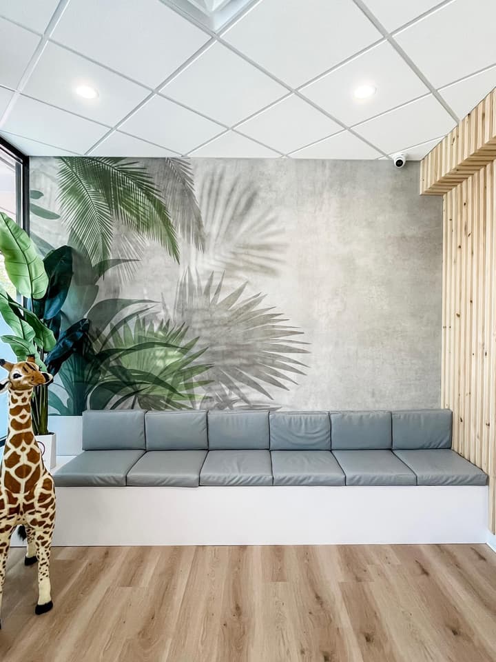 Tropical Green Palm Leaves Wallpaper Mural
