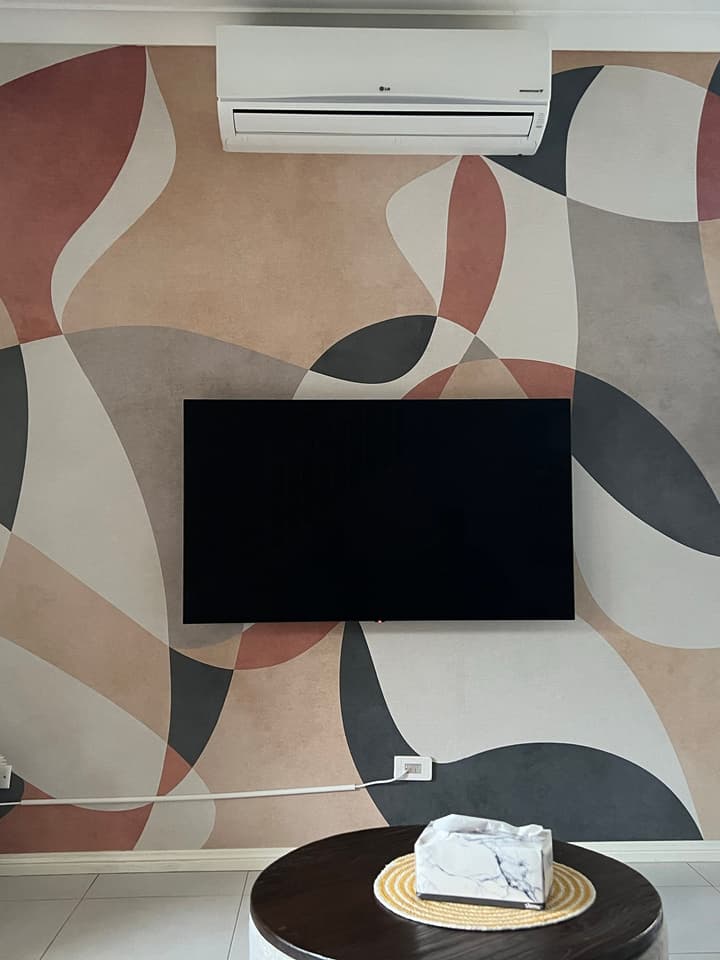 Boho Geometric Abstract Art Wallpaper Mural