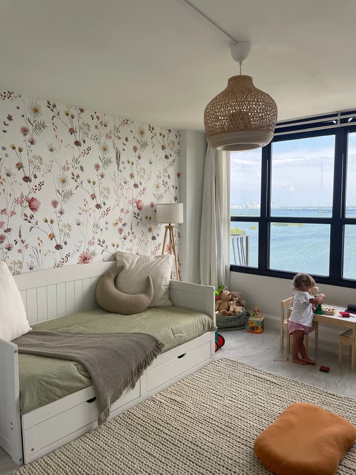 Watercolor Soft Wild Flowers Wallpaper Mural