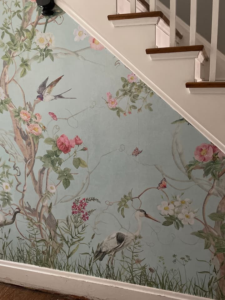 Chinoiserie Peony Tree Wallpaper Mural STYLE2