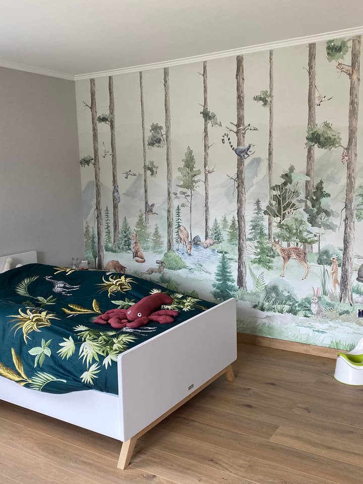 Kids Forest Animals in the Jungle Wallpaper Mural