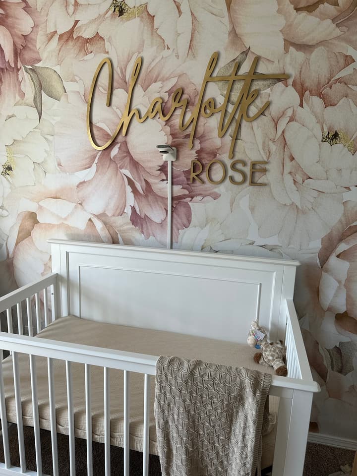 Nursery Pastel Peony Watercolor Floral For Girls Wallpaper Mural