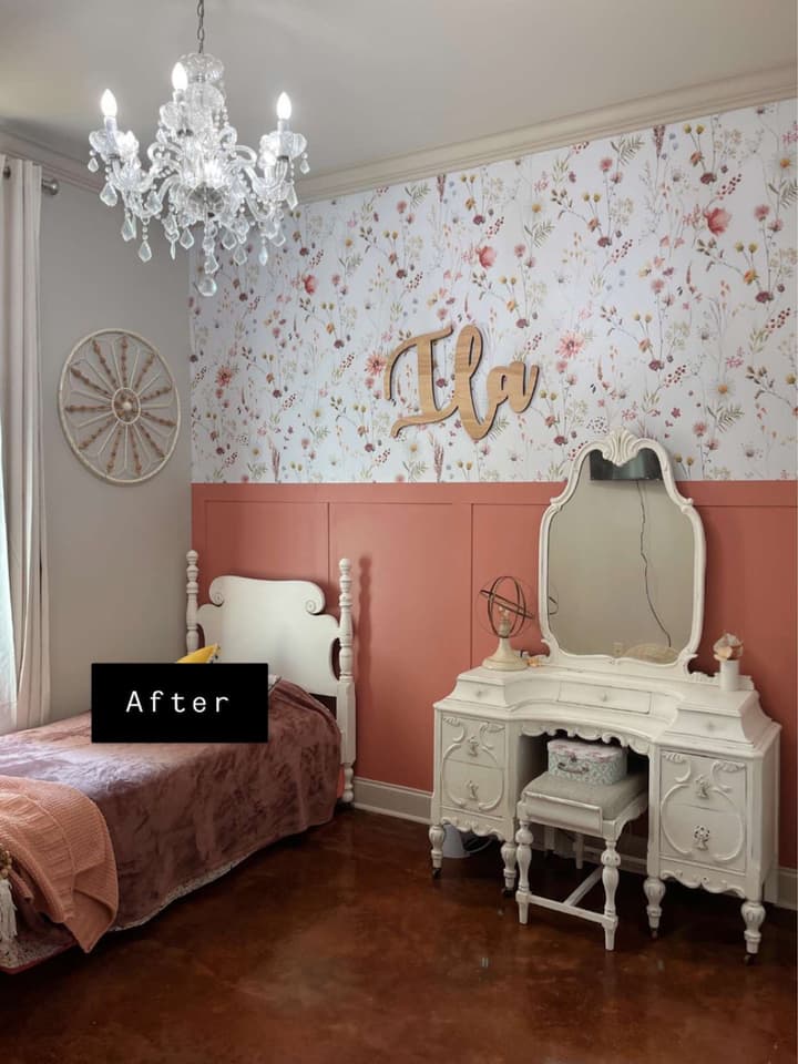 Watercolor Soft Wild Flowers Wallpaper Mural