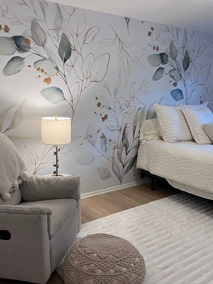 Eucalyptus Leaf Pattern Wallpaper Mural