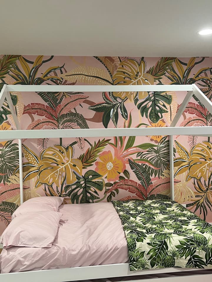 Watercolor Colorful Summer Tropical Leaf Wallpaper Mural