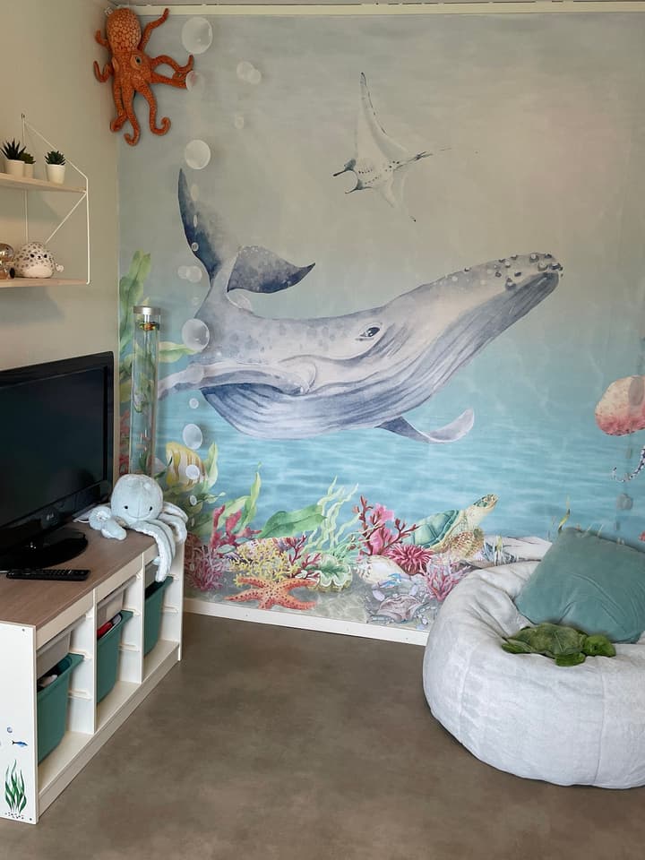 Kids Cute Whale Undersea Wallpaper Murals
