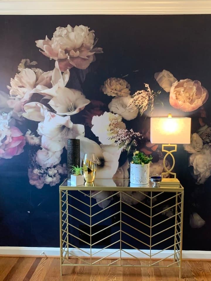 Dutch Dark Floral Wallpaper Mural