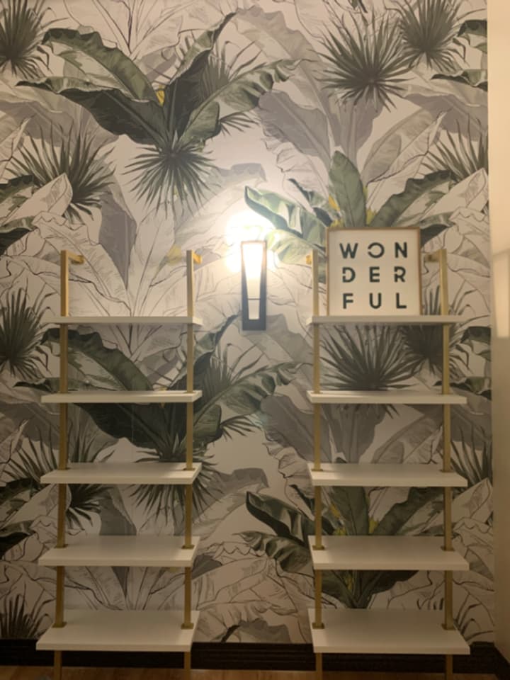Charcoal Banana Leaf Wallpaper Wallpaper Mural