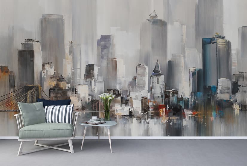 Aquarellmalerei New York City Landschaft Fototapete