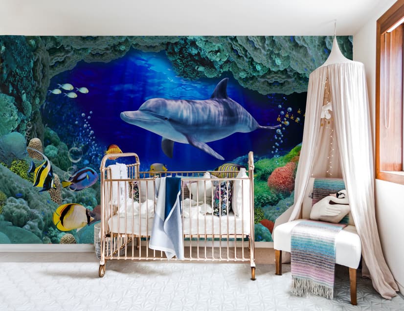 Undersea with Colorful Fish Wallpaper Mural