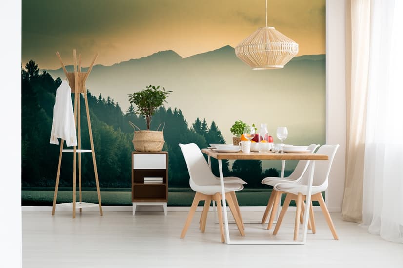 Misty Mountain View Wallpaper Mural