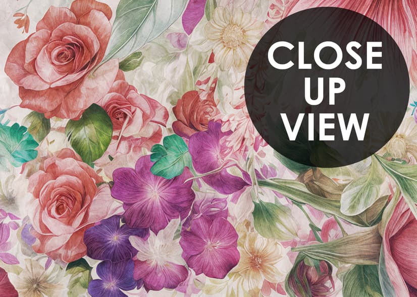 Vintage Flower Bouquet Wallpaper Mural