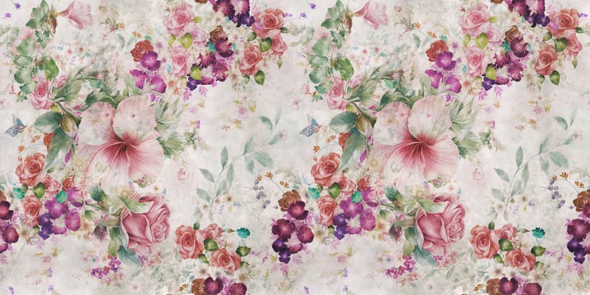 Vintage Flower Bouquet Wallpaper Mural