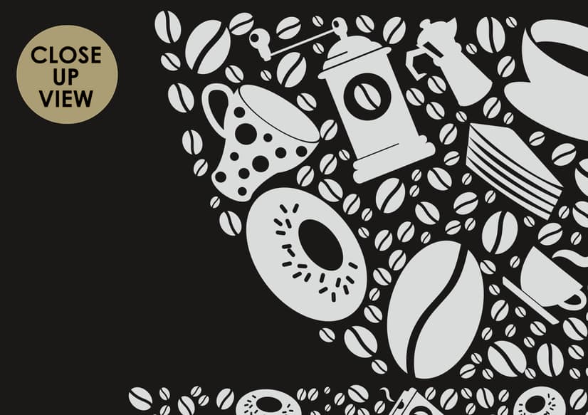 Coffee Mocha Typography Wallpaper Mural