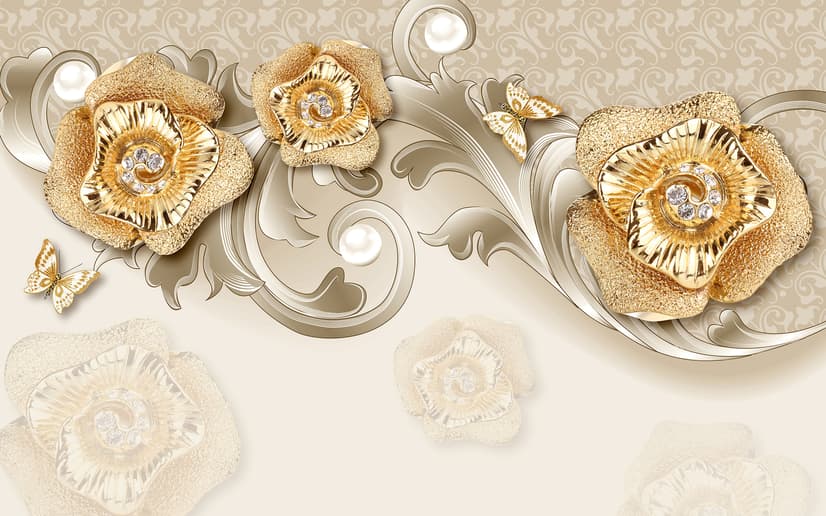 Luxury Ornament Floral Wallpaper Mural