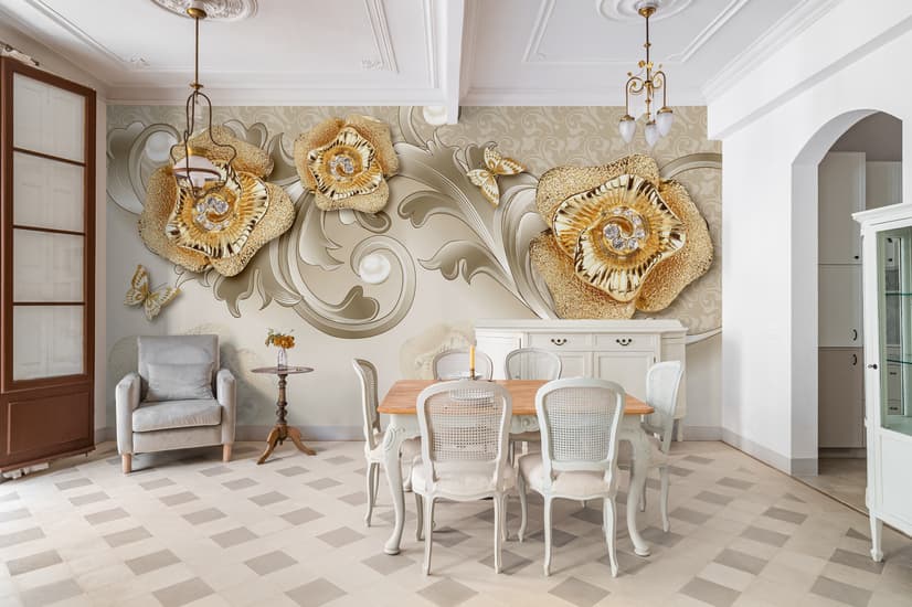Luxury Ornament Floral Wallpaper Mural