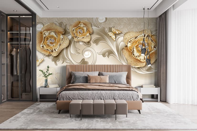 Luxury Ornament Floral Wallpaper Mural