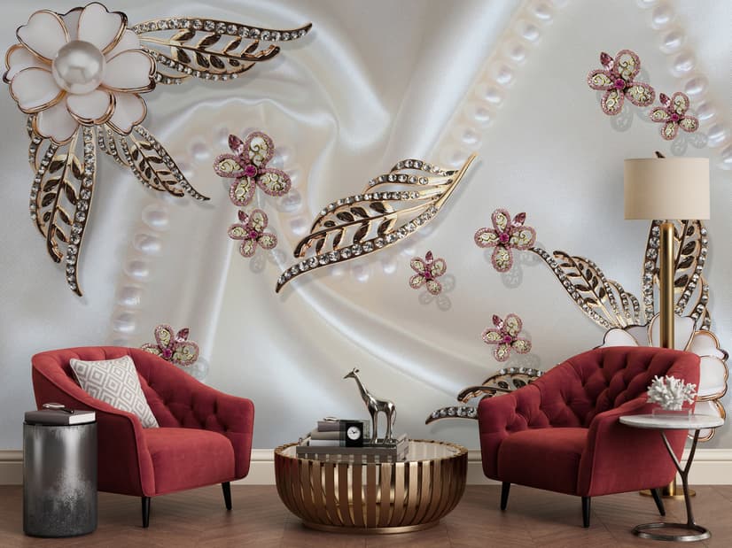 Pearl Flower Wallpaper Mural