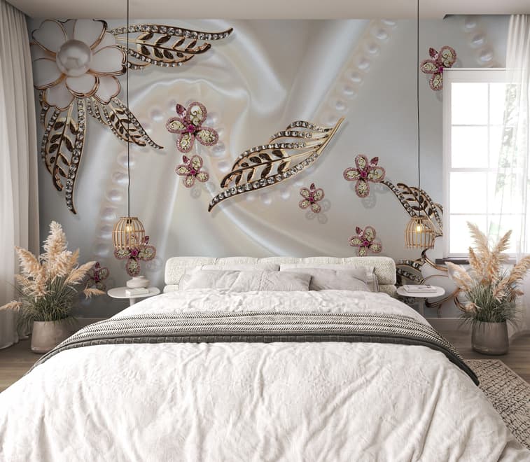 Pearl Flower Wallpaper Mural