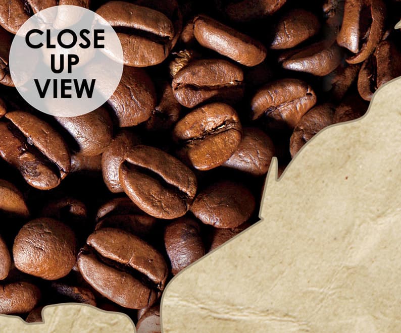 3D Looking Coffee Map Wallpaper Mural
