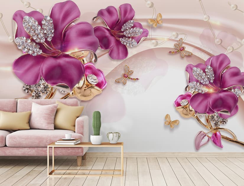 Fototapete Rosa Schmucklilie Blumen
