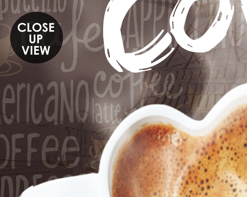 Coffee Beans with Mocha Wallpaper Mural