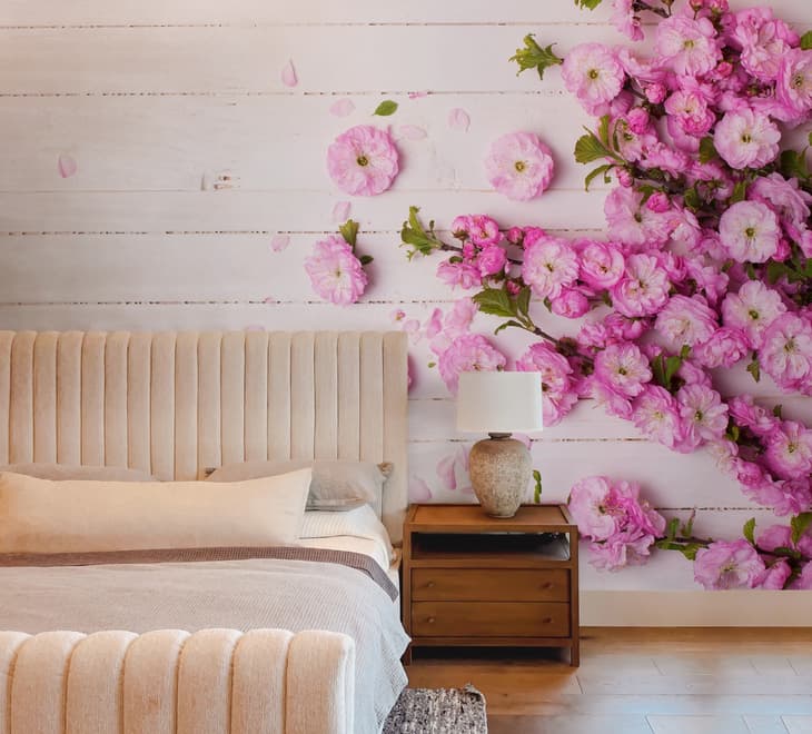 Pink Peony Floral Wallpaper Mural