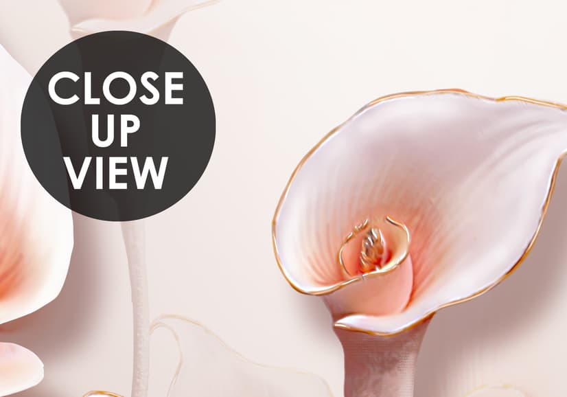 Elegante Calla-Lilie 3D Blumen Fototapete