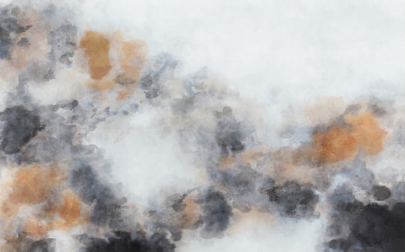 Watercolor Black Brown Smoked Paint Art Wallpaper Mural