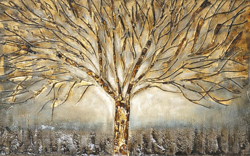 Watercolor Leafless Autumn Trees Wallpaper Mural