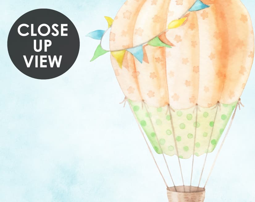 Kids Hot Air Balloons Wallpaper Mural