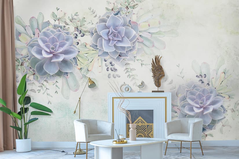 Elegant Petal Floral Wallpaper Mural