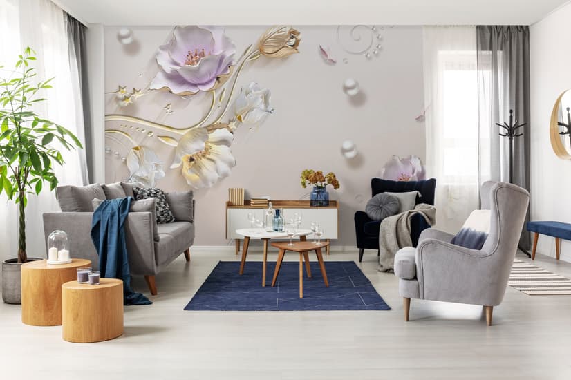 Jewelry Tulip Flower Wallpaper Mural
