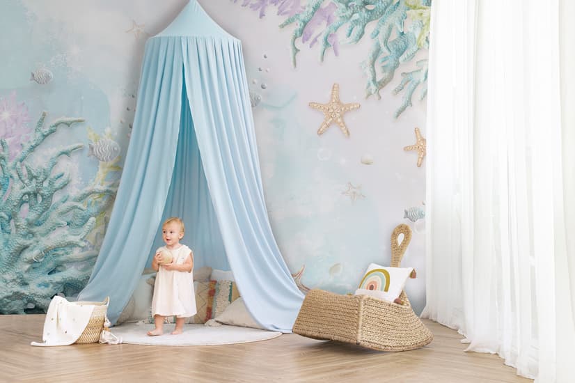 Papier peint 3D sous-marin doux avec coquillages