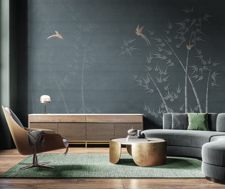 Watercolor Dark Forest Wallpaper Mural