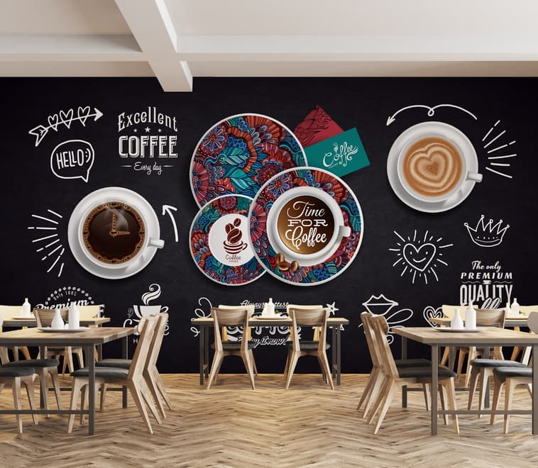 Vintage Coffee Wallpaper Mural