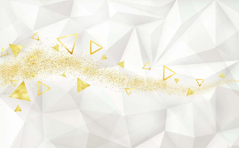 Geometric Yellow Trigon Pattern Wallpaper Mural