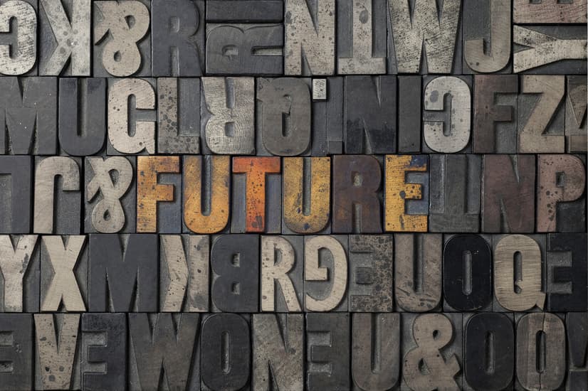 Future Typography Wallpaper Mural