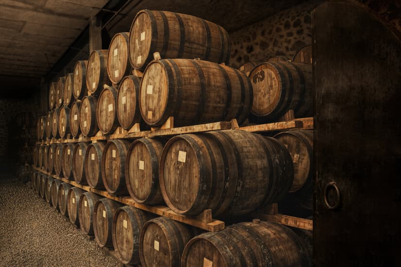 Vintage Wine Barrels Wallpaper Mural