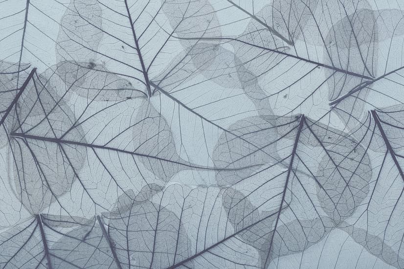 Monochrome Leaf Pattern Wallpaper Mural