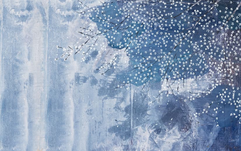 Oil Painting Winter Landscape Wallpaper Mural
