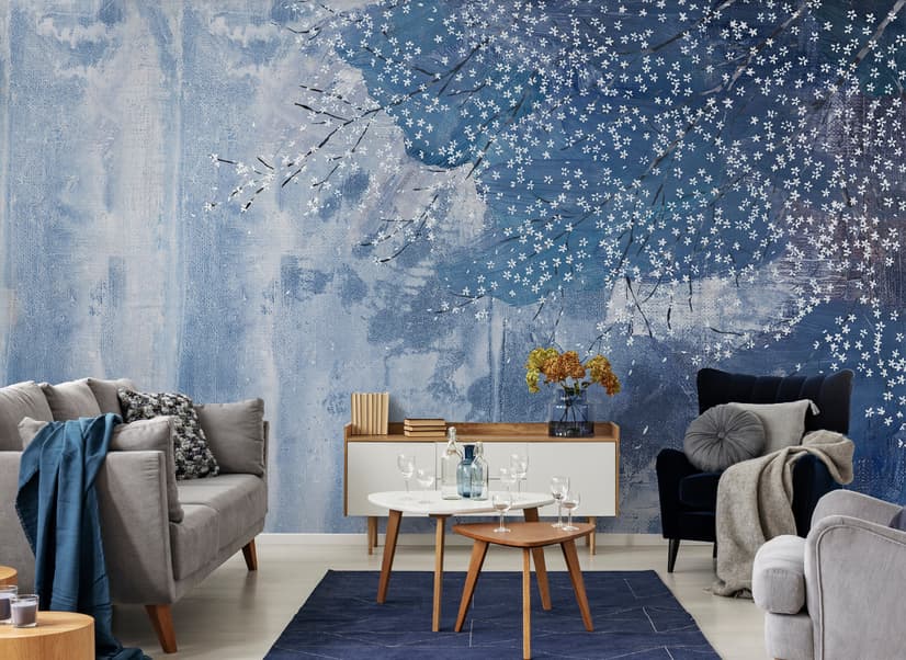 Oil Painting Winter Landscape Wallpaper Mural