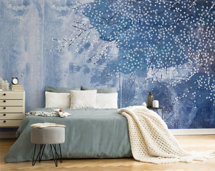 Oil Painting Winter Landscape Wallpaper Mural