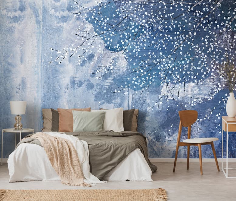 Oil Painting Winter Landscape Wallpaper Mural