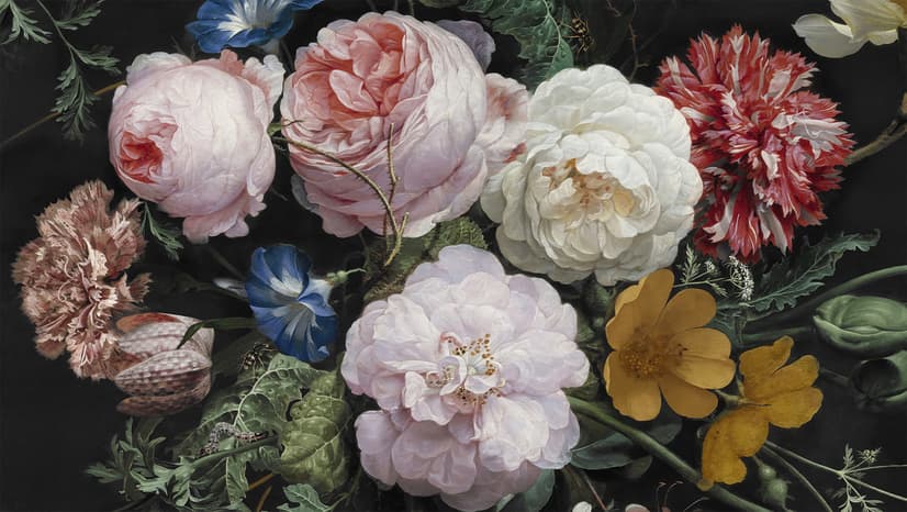 Papier peint bouquet de fleurs victoriennes néerlandaises